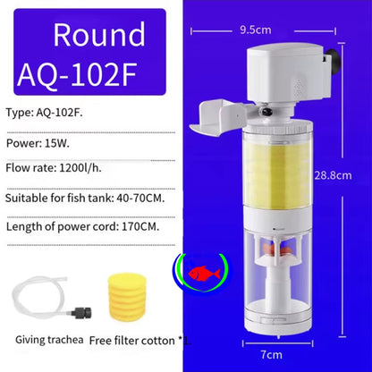 Three-in-One Aquarium Filter Pump with Oxygenation - 220-240V