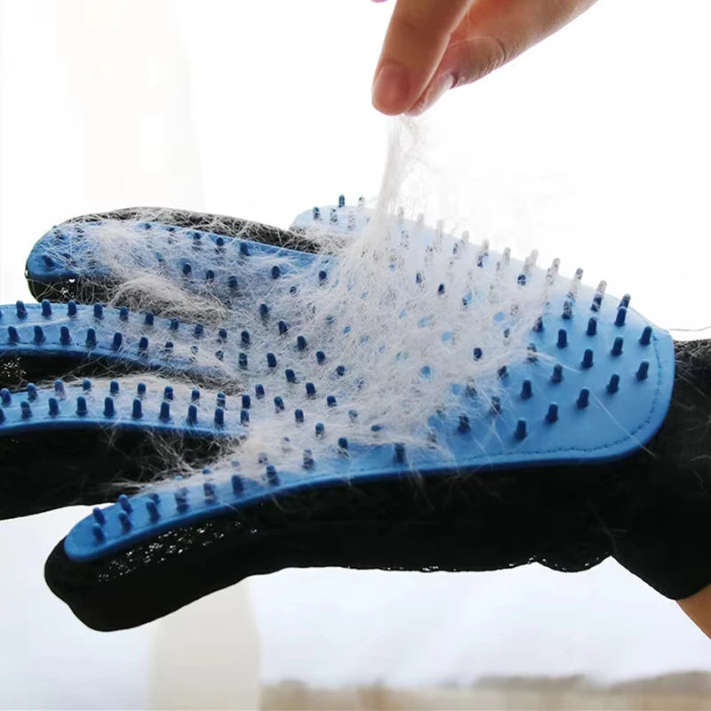 Pet Grooming Glove for Cats and Dogs - Deshedding Brush and Massage Tool for Bathing and Hair Removal