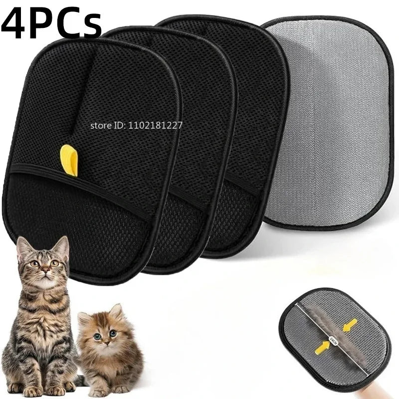 Ultimate Pet Hair Removal Gloves - Reusable Double-Sided Tool for Effortless Fur Cleanup on Carpets and Sofas