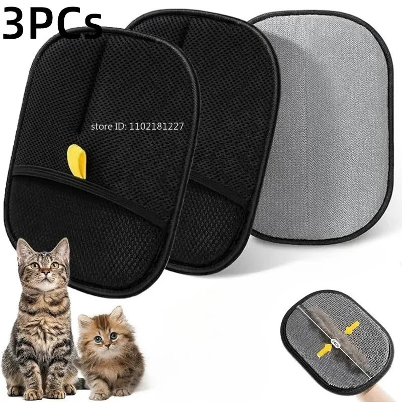 Ultimate Pet Hair Removal Gloves - Reusable Double-Sided Tool for Effortless Fur Cleanup on Carpets and Sofas