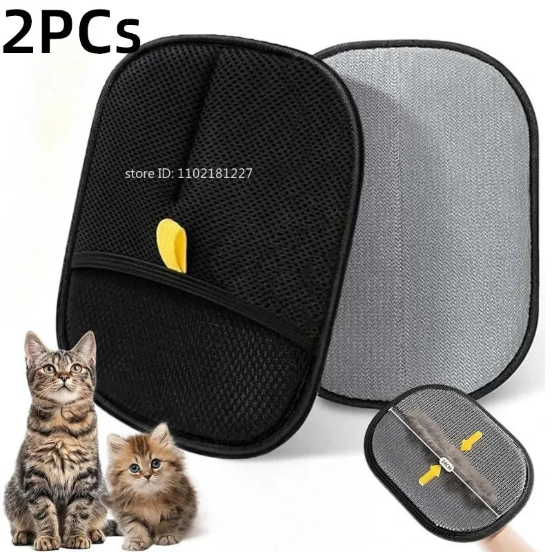 Ultimate Pet Hair Removal Gloves - Reusable Double-Sided Tool for Effortless Fur Cleanup on Carpets and Sofas