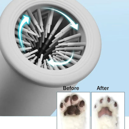 Automatic Portable Dog Paw Washer and Electric Massager for Small to Medium Dogs and Cats, USB Rechargeable