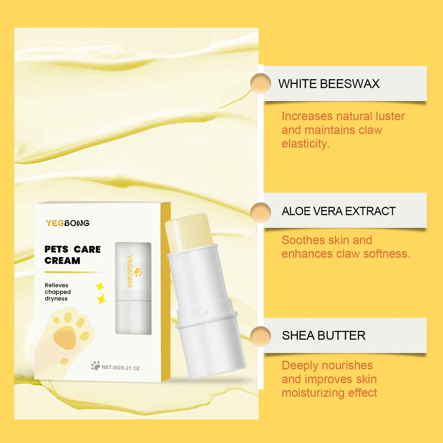 Ultimate Pet Paw Balm Stick - Vet Recommended Moisturizing Care for Dogs & Cats with Dry, Cracked Pads - All Season Protection!