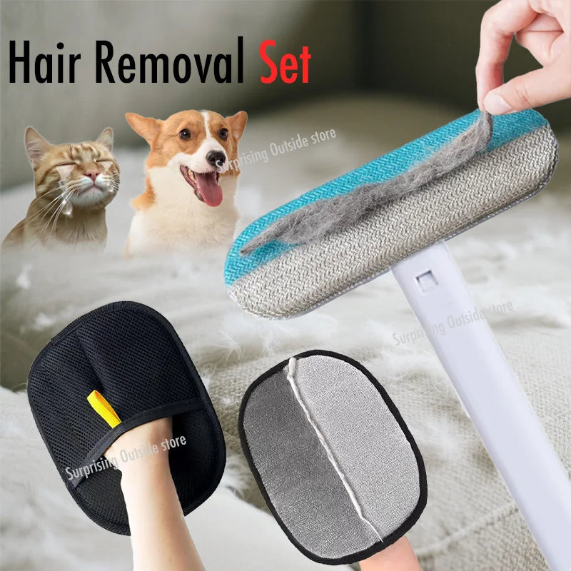 Ultimate Pet Hair Removal Gloves - Reusable Double-Sided Tool for Effortless Fur Cleanup on Carpets and Sofas